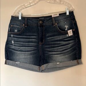 NWT Time & Tru Mid Rise Destructed Denim Shorts